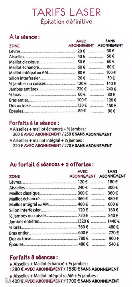 Tarifs